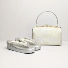 紗織 ブランド 草履 バッグ セット 帯地 シルバー フォーマル S/M/L/LLサイズ I3