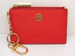 TORY BURCH トリーバーチ ■ コインケース 小銭入れ レッド×ゴールド金具 キーホルダー □7F