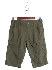 【お得なクーポン配布中!】 パタゴニア ソリマー ショーツ レディース S 程/ 12年製 古着 アウトドア ショートパンツ ストレッチ ナイロン 短パン 薄手 軽量 オリーブ