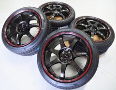 軽量クロススピードCＲ7 18inch 7.5J 5H100+53 新品輸入タイヤ 215/40R18 86 BRZ プリウス 7.5J