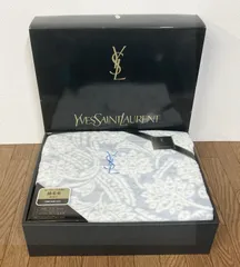 未使用　イヴサンローラン　綿毛布　2P ペア　ブルー　ピンク SAINT LAURENT - ☆ イヴ・サンローラン 毛布 西川産業の通販 by
