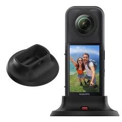 insta360 X5用 シリコン スタンド 滑り止め ソフト 卓上スタンド ホルダー 直径８センチ 粘着シール　ブラックのサムネイル