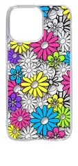 【新品未使用】iPhone15 Pro Max アイフォン15プロマックス クリア ハードケース ( カラフルアウトラインフラワー ) 花柄 フラワー カラフル cl-ip15promax-176