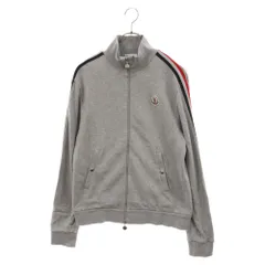 MONCLER (モンクレール) アームリフレクティブトリコロールライン トラックジャケット スウェットジップアップ ライトグレー F20918G75300 V8162のサムネイル