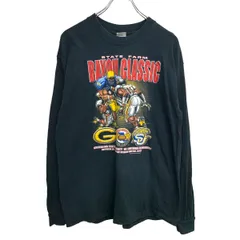 GILDAN 長袖 ロングTシャツ Lサイズ ギルダン プリント ブラック コットン 古着卸 アメリカ仕入 t2408-3522