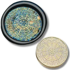 【シーリングスタンプ ヘッド 花窓】シーリングワックス 封蝋 招待状 結婚式 (3.花窓)(サイズ：縦30mm 横30mm) [3.花窓]