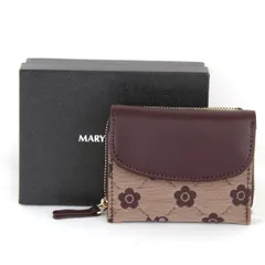 美品『USED』 マリークヮント 財布 レザー/キャンバス  ブラウン