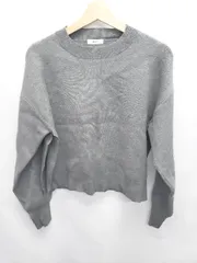 ◇ ⊇ Re.Nave リネイヴ サイドカット 長袖 ニット セーター サイズ1 グレー系 レディース E  【1507100015440】