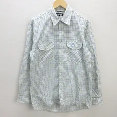 G■ミレー/Millet 長袖シャツ/チェック柄 アウトドアウエア【L】青黄系/men's/164【中古】■