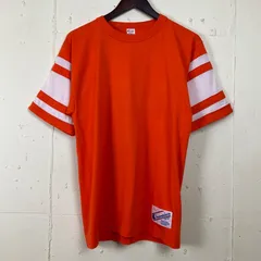 USA製 80年代 80s チャンピオン Champion フットボール Tシャツ 古着 メンズL ヴィンテージ ビンテージ オレンジ【f240403008】
