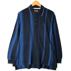 古着 ラルフローレン Ralph Lauren CHAPS チャップス 半袖 ストライプ ポロシャツ メンズL相当/eaa570782