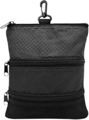 FUPUTWO Golf Ball Case, Ball Pouch, Simple Ball Holder, Marker, Tee (Black)