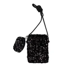 ☆ スパンコール/BLACK ☆ Pisoraro ピソラロ ショルダーバッグ Pisoraro ピソラロ ショルダーバッグ ポシェット ミニ ラメバック スパンコールバッグ ショルダー 肩掛け 斜めかけ 小さめ キラキラ きらきら ラメ スパンコール
