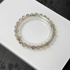 高級 EU製 ★ゴールドスーパーセブン★パワーストーン ブレスレット 天然石 原石 綺麗 お守り ギフト 6.8-7.2mm ZB8202