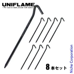 【新品】 ユニフレーム ニッチオリジナル ジュラパワーブラックペグ8本セット (694701-8SET)のサムネイル