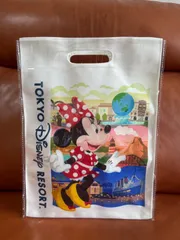 東京ディズニー ミッキー ミニー ショッピング袋柄トートバッグのPVCカバー