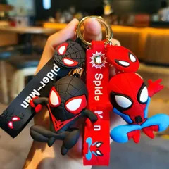 ［単品］スパイダーマン ブラックver レッドver キーホルダー ストラップ 全2種