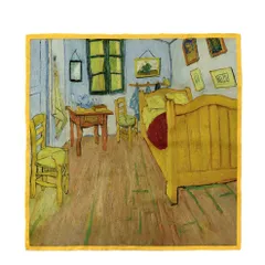 【 ゴッホ 黄色い家 】 ハンカチーフ スカーフ バンダナ ストール レディース メンズ アクセサリー バック