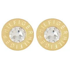 トミーヒルフィガー Tommy Hilfiger ピアス 2700753 apth00043l CLASSIC SIGNATURE ラウンド ロゴ クリスタル スタッドピアス レディース アクセサリー ゴールド+クリアのサムネイル