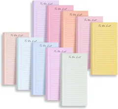Neutral Zenith TODOリスト 付箋 50枚 大きめ 強粘着 タスク管理 メモ帳 シンプル 可愛い 文房具 時間管理 罫線入り やることリスト(ランダム 10個セット)
