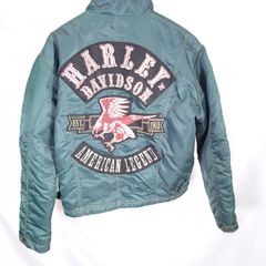 HARLEY DAVIDSON ジャケット ハーレーダビッドソン ブルゾン　ナイロン製　 刺繍 バックロゴ