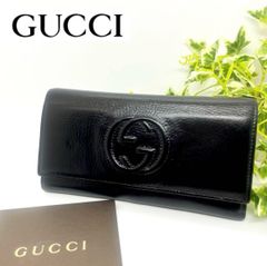 GUCCI SOHO グッチ ソーホー インターロッキング G 長財布 ブラック 