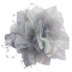 クリップつき バラつぼみグレー 鎌倉工芸 つぼみ寄せ フラワー フォーマル コサージュ クリップつき バラつぼみグレー