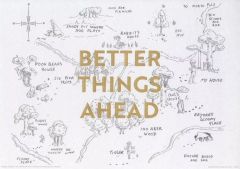 [중고] 포스터 A3 포스터 컬렉션 푸 씨 (BETTER THINGS AHEAD) / 호일 밀기 [이치 반 쿠지 쿠마노 푸 씨 Colorful Dreams] F상