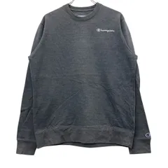 Champion ロゴスウェット トレーナー M チャコールグレー チャンピオン クルーネック 裏起毛 古着卸 アメリカ仕入 a708-5564