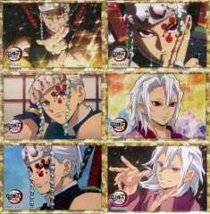 【中古】バッジ・ピンズ 全6種セット 「鬼滅の刃 遊郭編×ufotable Cafe×マチ★アソビCAFE 宇髄の派手派手ホログラムランダム缶バッジ」