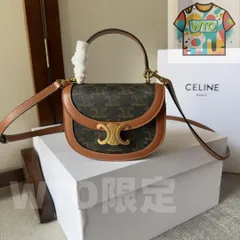 CELINE ショルダーバッグ ブラック/ブラウン-WTO輸入1