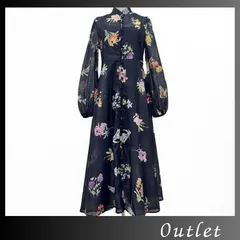 CAWAII　【L2L】ワンピース　ブラック　【花柄 ハリ感ベールの花集め】　ミディアム