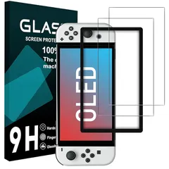 対応 Switch 有機 EL フイルム ガイド枠付き【2枚セット 国産旭硝子製 】Switch oled ガラスフィルム Switch 有機ELモデル 保護フィルム ガラス さらさら 強化ガラス 保護フィルム 高硬度9H 指紋防止 気泡防止 飛散防止 自