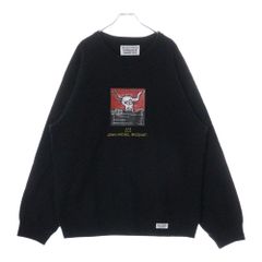 WACKO MARIA (ワコマリア) 22S バスキア ウォッシュドヘビーウェイト スウェットシャツ トレーナー ブラック BASQUIAT-WM-SS02