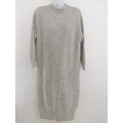 ◇ I.T.'S. international ハイネック 長袖 膝下丈 ニット ワンピース サイズM ベージュ レディース  【中古】 【1206170007958】