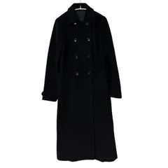 RE242 COMME ÇA DU MODE コムサデモード ロングコート ブラック ウール100% 日本製 ダブルボタン メンズ サイズ表記なし