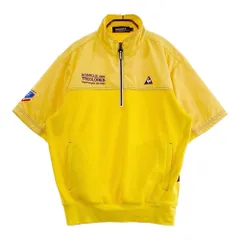 サイズ：L LE COQ GOLF ルコックゴルフ  ハーフジップ 半袖ブルゾン  イエロー系 [240101521719] ゴルフウェア メンズ ストスト