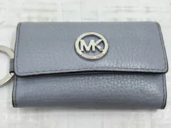 h58832マイケルコースキーケースAV17125連3つ折りブルー系ロゴ