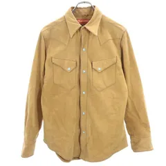 インディアンモーターサイクル ステアハイド 長袖 ウエスタンシャツ 38 茶系 INDIAN Motorcycle シュガーケーン メンズ 【中古】  【230302】