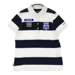 サイズ：1 PEARLY GATES パーリーゲイツ  半袖ポロシャツ ボーダー柄 ネイビー系 [240101486319] ゴルフウェア レディース ストスト