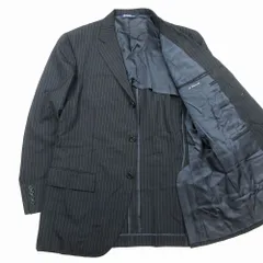 90s 00s Polo by Ralph Lauren ラルフローレン ストライプ テーラード ジャケット 3B ブレザー サイズB8 ネイビー メンズ 【中古】