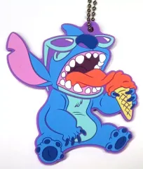 【中古】キーホルダー スティッチ(アイス) みんな集まれ! ラバーチャームコレクション 「一番くじ リロ＆スティッチ ～のんびりまったりサマー～」 H賞