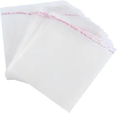 fogman OPP袋 透明 100枚セット 0.5mm厚 シール付き 梱包 個包装 ラッピング x 12cm( 透明,  10 x 12cm)