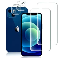 【４枚入り】FOR iphone 13 mini 5.4 用の ガラスフィルム 2枚 + 2枚 FOR iphone 13 mini 5.4 用の カメラ 強化ガラス FOR iphone 13 mini 5.4 用の ガラスフィルム 液晶保護フィルム 全 0