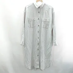 ◇ ⊇ Simplicite シンプリシテェ 長袖 膝丈 ワンピース サイズM グレー レディース E  【1409240015475】