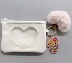 【中古】バッグ ハローキティ(ギャルシリーズ) ハート窓付きポーチ パールホワイト 「サンリオキャラクターズ」