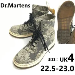 ドクターマーチン/Dr.Martens★ CASHLIN/8ホール/ショートブーツ【4/22.5-23.0/グレー/花柄】ハイカットスニーカー/sneakers/Shoes◆bQ-623<sale>