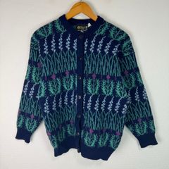 90s vintage 総柄　カーディガン　セーター　ボレロ　レトロ　ニット　アメカジ　古着