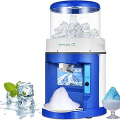 Spolehli 業務用 かき氷機 電動 120kg/h砕氷量 6kg大容量 厚さを調整可能 250Wハイパワー 79dB低騒音 1400r/min回転数 工事不要 日本語説明書付き