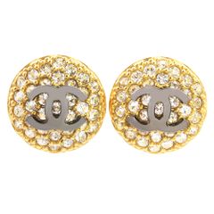 シャネル ココマーク ラインストーン ピアス ゴールド シルバー AB4397 CHANEL（新品・未使用品）